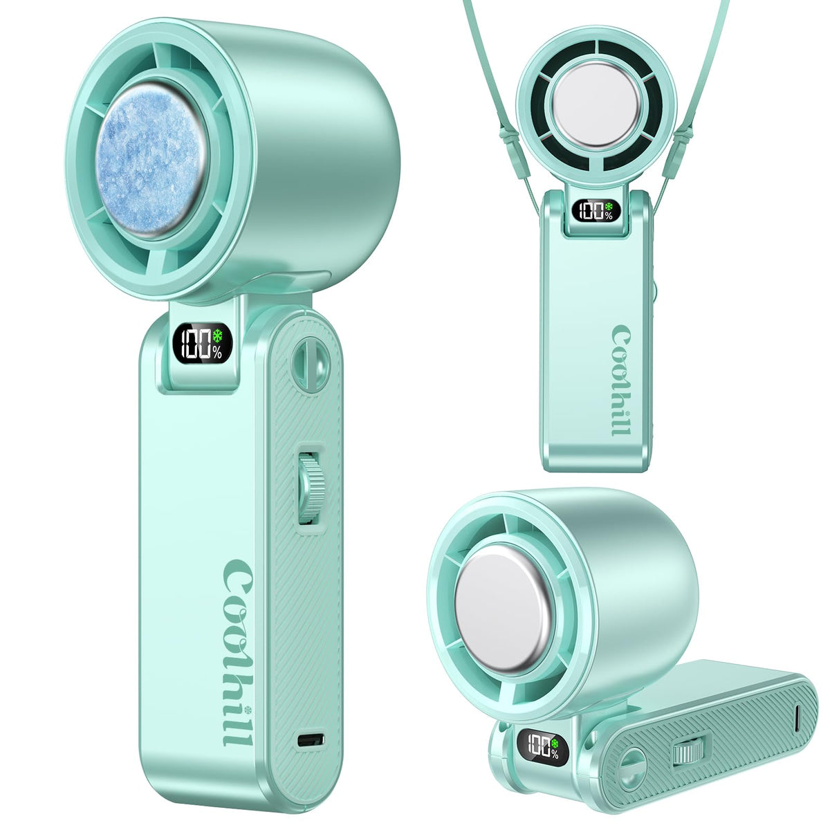 Handheld Portable fan with Turbo Cooling Hand Held Fan Rechargeable