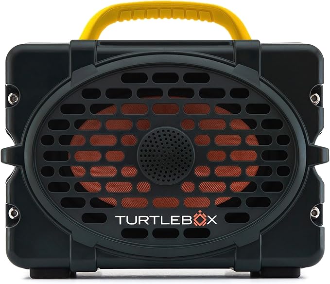 Turtlebox Original Gen 3 Outdoor Bluetooth Speaker, Waterproof, White/Navy