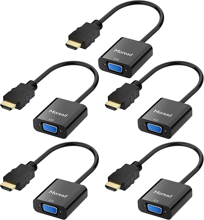 Moread HDMI to VGA Adapter, Male to Female