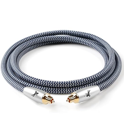 Impeto Premium Fiber Optic Audio Cable 3.2ft (1m) | Toslink S/PDIF | 24K Gold-Plated | Glass Core | for Soundbars, TVs, PS5, Xbox