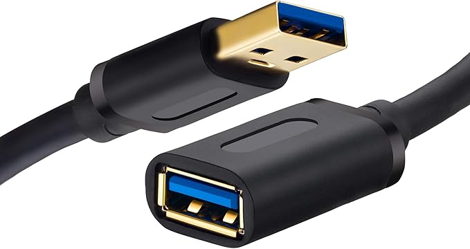 Tan QY USB 3.0 Extension Cable 20Ft, High-Speed Male to Female Cord