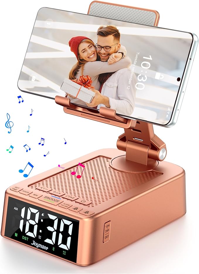 Gifts for Men Women, Phone Stand with Bluetooth Speaker 360° Rotable Angle