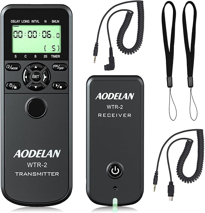 AODELAN Camera Wireless Shutter Release Timer Remote Control for Canon
