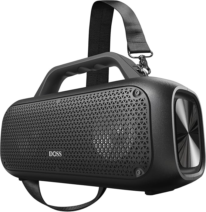 DOSS Extreme Boom Portable Bluetooth Speaker with 60W Mighty Sound-Orange