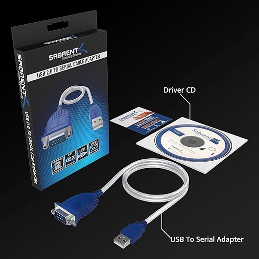 SABRENT USB 2.0 to Serial DB9 RS232 Adapter Cable (CB-DB9P)