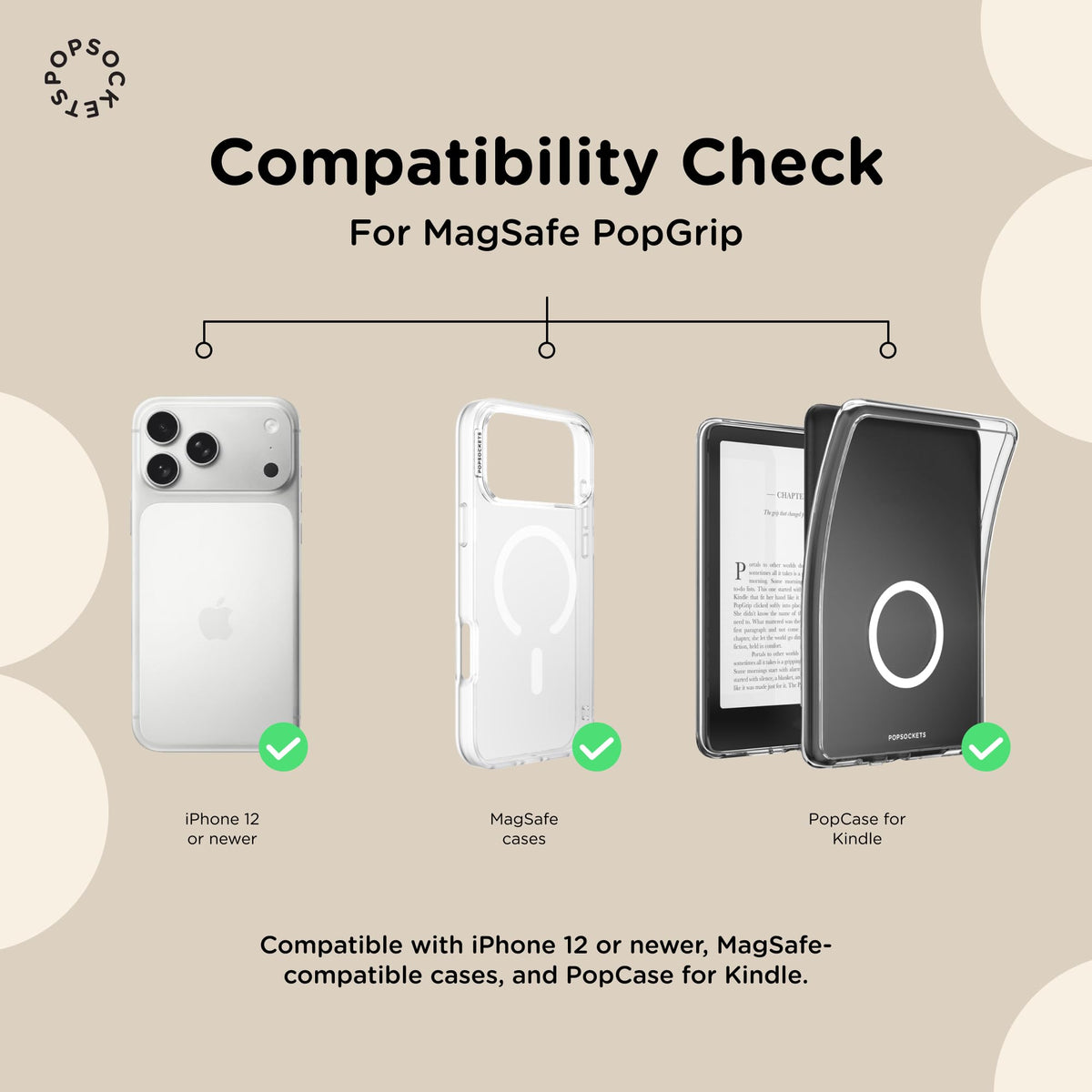 PopSockets Phone Grip for MagSafe, Magnetic Holder- He Loves Me Not