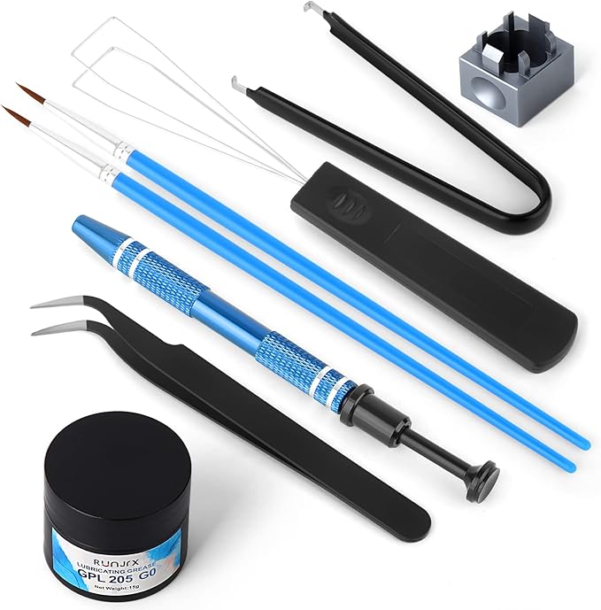YIMAGUJRX RUNJRX Keyboard Switch Lube Kit JRX 205G0 0.53oz/15g, Switch Opener for Cherry MX TTC Holy Pandas Switch,Lube Tools for Mechanical Keyboard Switch
