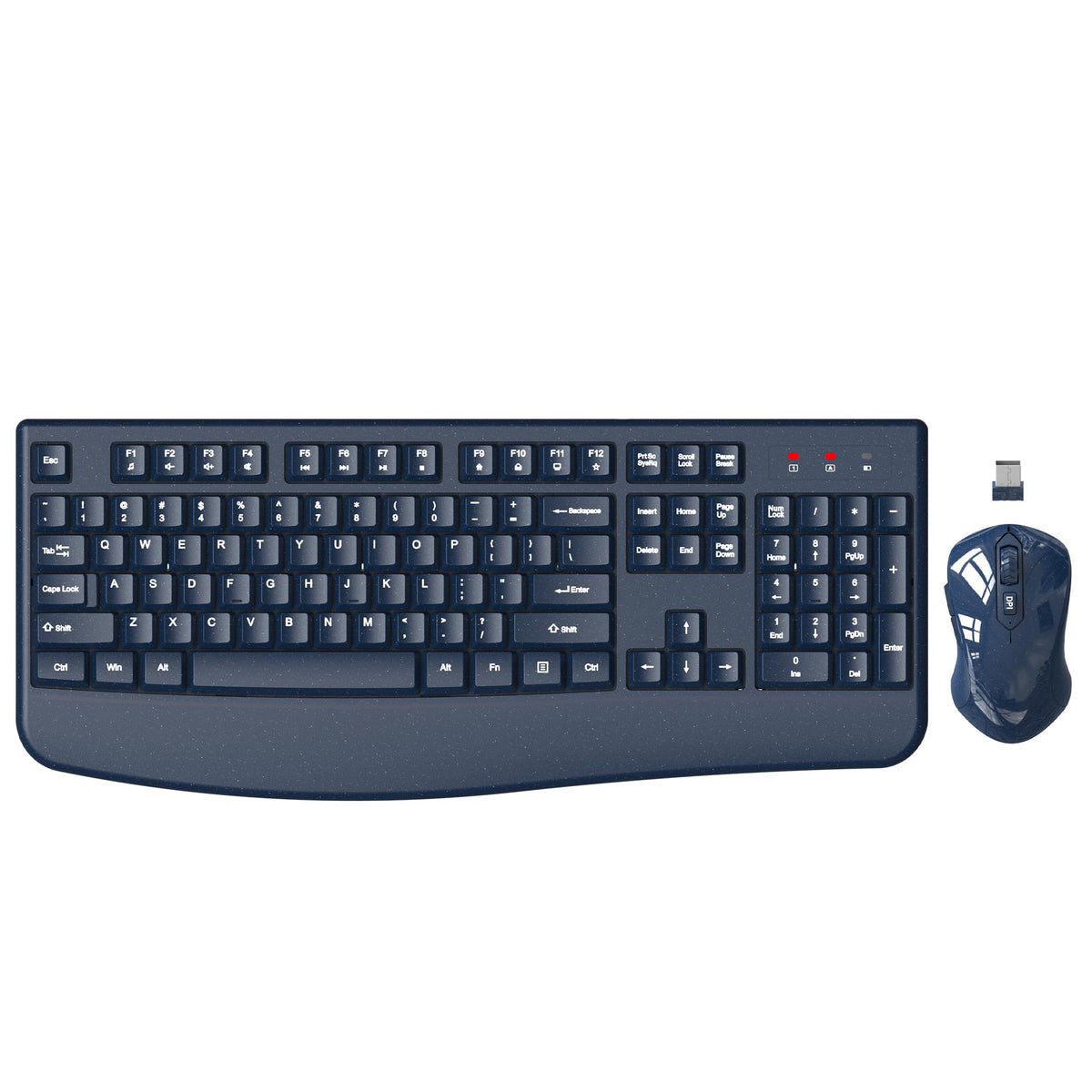 EDJO Wireless Keyboard and Mouse Combo, USB Plug & Play (Pink)