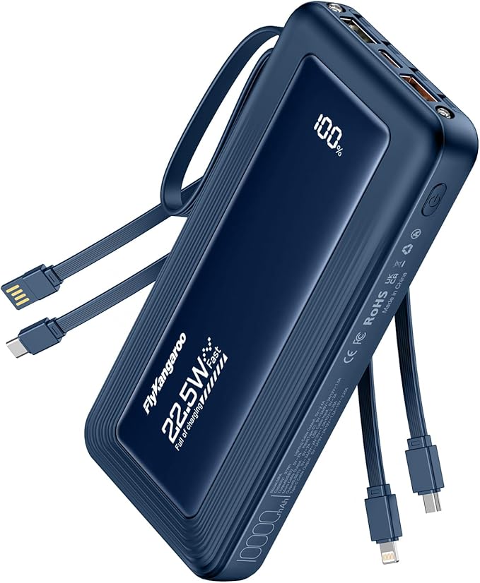 FlyKangaroo Portable Charger 10000mAh 22.5W Power Bank