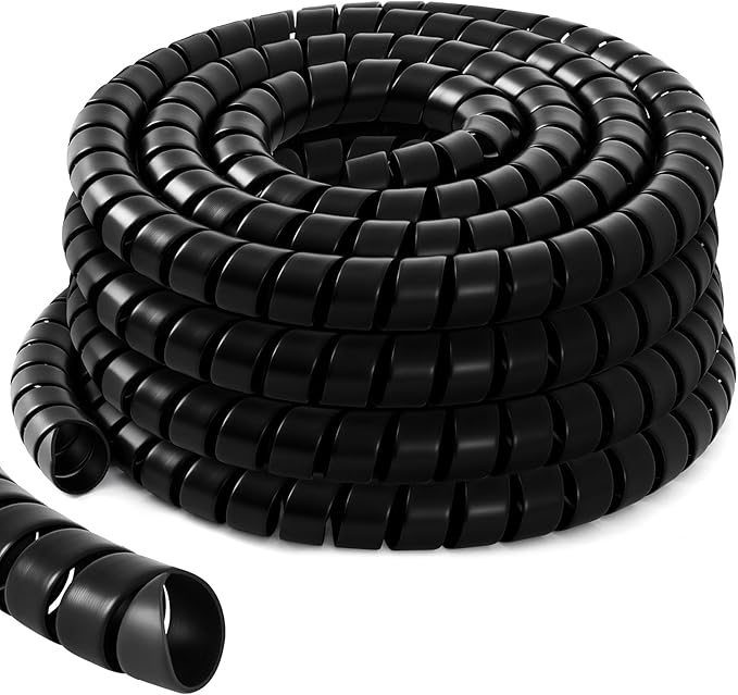 Innconee 1 Pcs Spiral Wrap Cable Protector, Safe 2.0" Od x 20' Pre Cut Lengths Hydraulic Hose Protector Wrap to Avoid Wear and Extend Life for Hydraulic Pneumatic Hoses