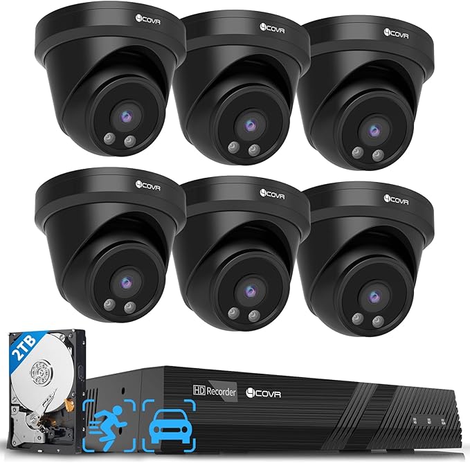 4COVR PoE Security Camera System Outdoor with 2TB HDD, LY97AB5M0804