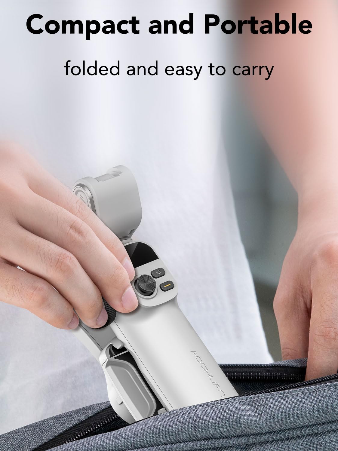 AOCHUAN Gimbal Stabilizer for Smartphone,NO APP Tracking,20CM Extension Rod,Face & Object Tracking stabilizer for iPhone & Android,3-Axis OLED Gimbal for Video Recording-AOCHUAN Smart X2AI Black