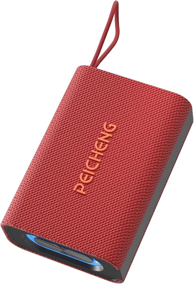 PEICHENG Speaker, Portable Wireless Bluetooth Speakers, Waterproof Loud Stereo Sound with RGB Lights TWS Long Playtime for Home/Party/Outdoor