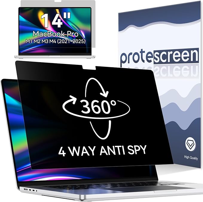 Privacy Filter Compatible with Microsoft Surface Pro 10 (2024) / 9 (2022) / 8 (2021) / X (2021, 2019), Easy On/Off 13 Inch Removable Anti Spy Glare Blue Light Privacy Screen