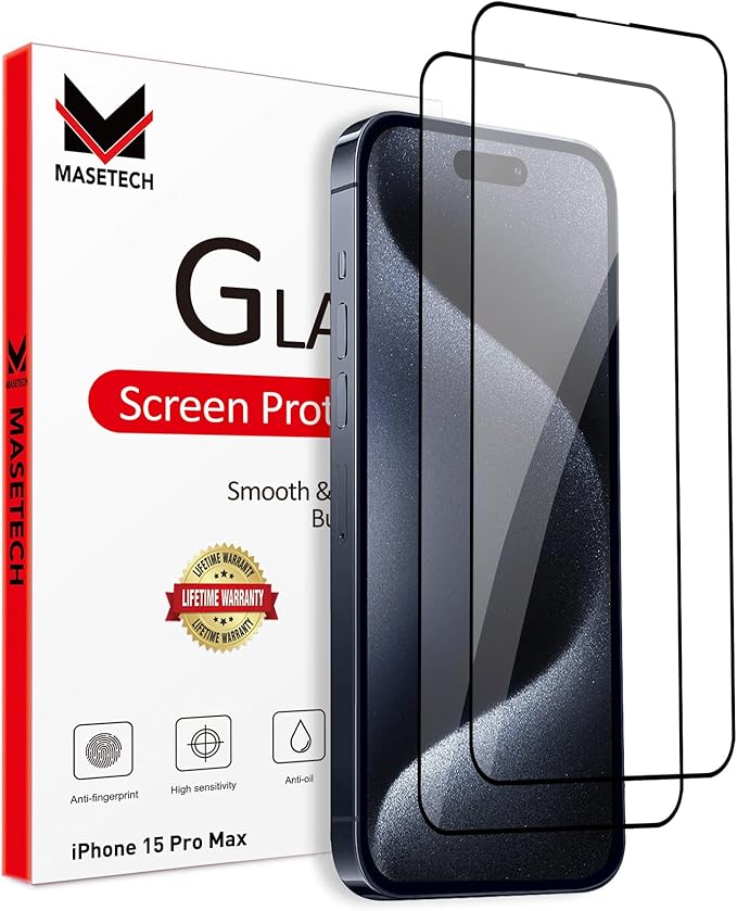 MASETECH For iPhone 14 Plus and 13 Pro Max Screen Protector Tempered Glass (14 PLUS / 13 PRO MAX)