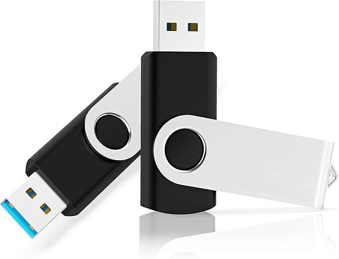 Wholesale Bulk 2GB USB Flash Drives 50 Pack, KOOTION Thumb Drive Flash Drives Swivel Memory Stick 2G USB Stick, Black 50 Pcs