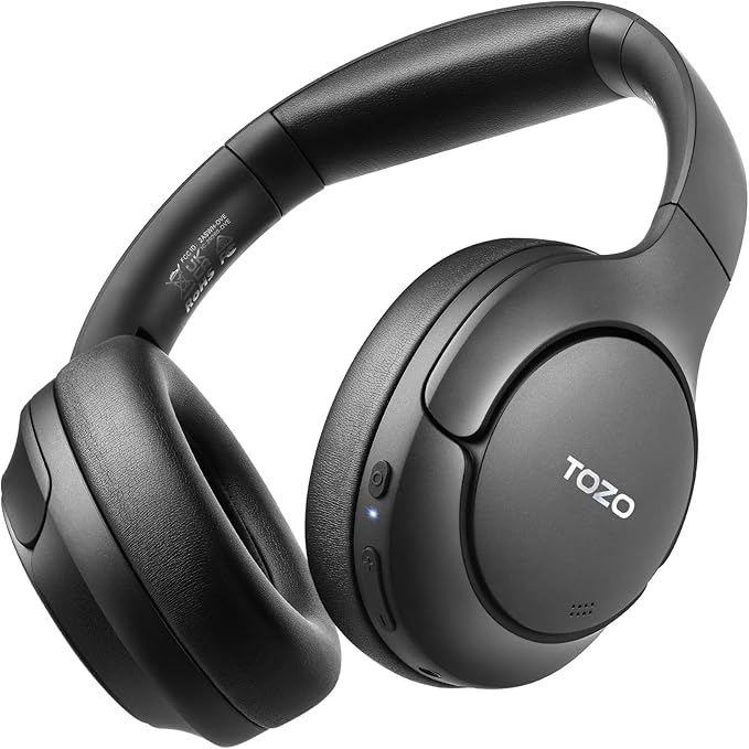 TOZO Hybrid Active Noise Cancelling Headphones, Hi Res Audio