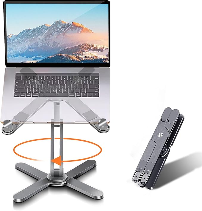 Moallia N86 360 Rotating Laptop Stand for Desk with Locking Knobs