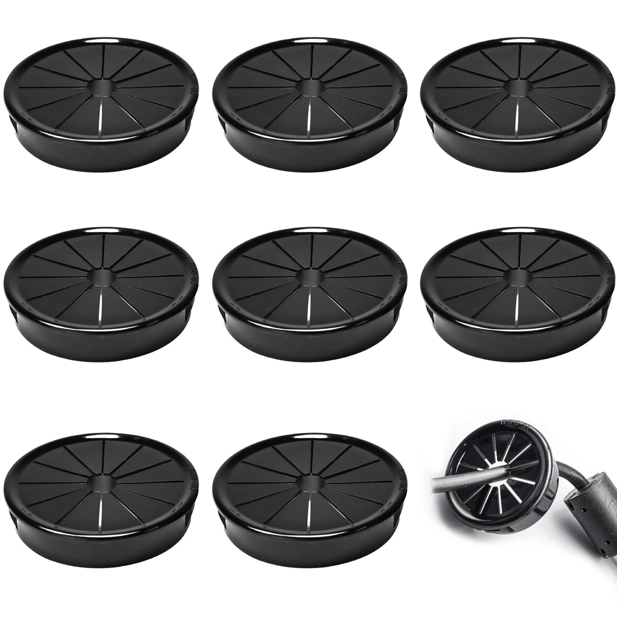 BOPOREAE Cable Grommet, Snap Bushing 1/2" (13 mm) Mounting Diameter
