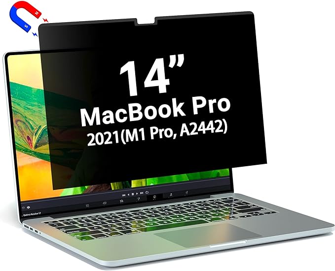 PYS Magnetic Privacy Screen for MacBook Air 15.3 Inch (2025/2024/2023, M4, M2 Chip) - Removable Anti-Glare Protector with Camera Cover Slide, Anti-Blue Light Filter for Mac Air 15.3" Laptop