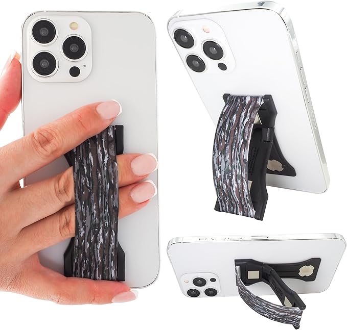 LOVEHANDLE PRO Premium Phone Grip - Silicone Phone Strap - Magnetic Phone Mount and Kickstand for Smartphone and Tablet - USA Flag