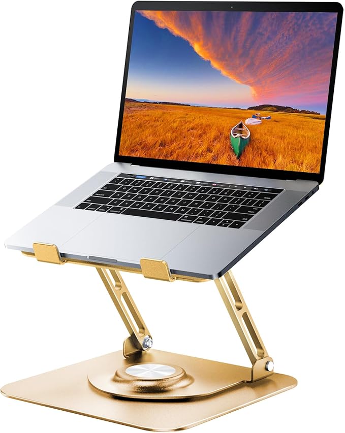Laptop Stand for desk(360°Rotating),Aluminum laptop Riser for 10-16"Laptops