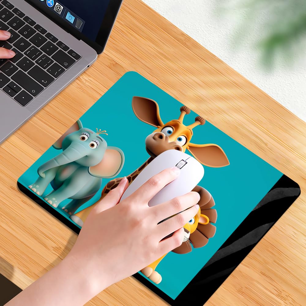 Square Mouse Pad Cute Animal-1,Gaming Mouse Pads for Desk,Soft Computer Waterproof Non-Slip Mouse Mat