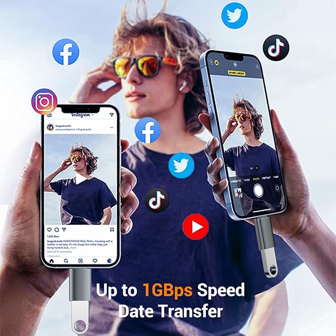 πππππ€ ππ©π π«ππππ USB to USB C Adapter,USB C Male to USB 3.0 Female OTG Converter for iPhone 16 15 14 13 Plus Pro Max,Apple Watch,Airpods,S24 Ultra, Gender Changers OTG Adapters - Gray