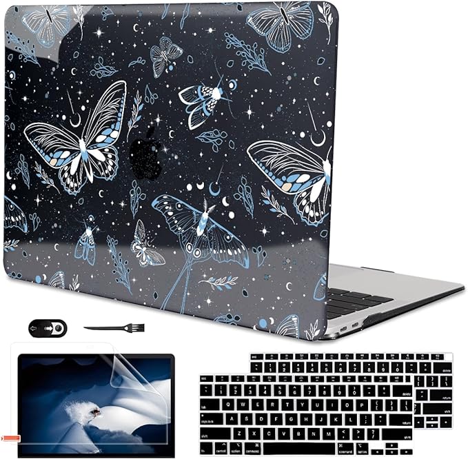 LCMOCICO Compatible with MacBook Air 13 inch Case 2021 2020 2019 2018 M1 A2337 A2179 A1932 with Retina Display & Touch ID, Pattern Plastic Hard Shell Case Keyboard Skin Cover