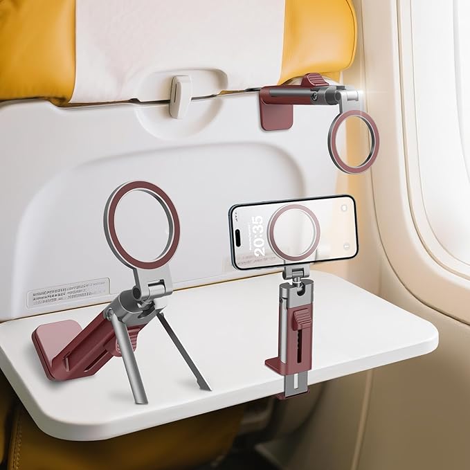YAGHVEO Airplane Phone Holder Travel Essentials Metal Magnetic