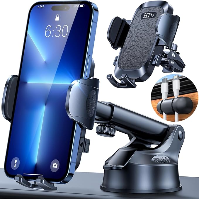 【Upgraded Strongest Suction & Pro Military-Grade】Ultimate Car Phone Mount【360°Rotatable Suction】Cell Phone Holders Truck Stand for Dashboard Windshield Vent for iPhone 17 Pro Max 16 Samsung