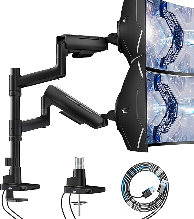 ARES WING Dual Monitor Mount for 17-49 Inch Screen
