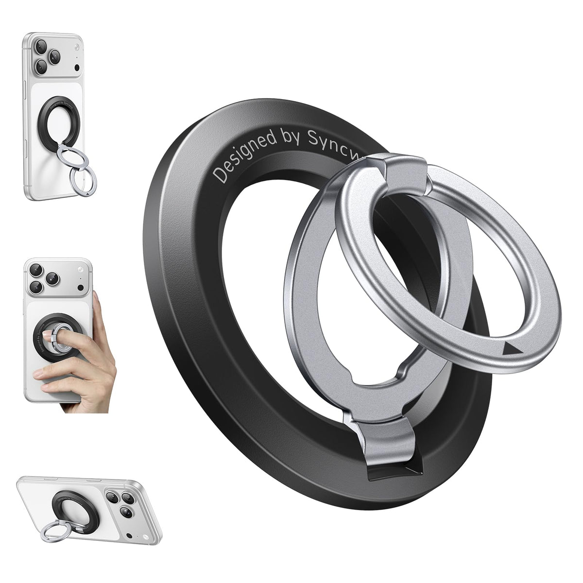 SYNCWIRE Magnetic Phone Ring Holder, for MagSafe Phone Grip Stand Kickstand