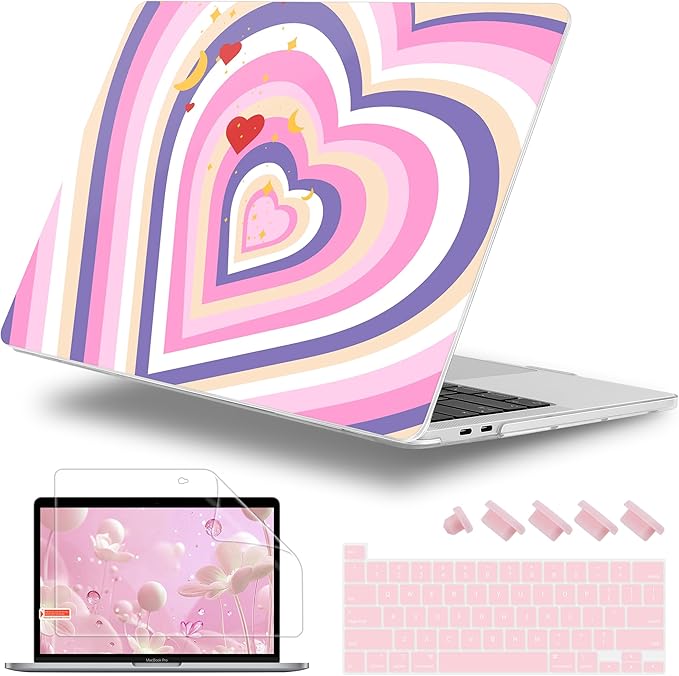 Lepeoac for MacBook Pro 16 inch Case 2019 2020 Release Model A2141, Plastic Hard Shell Cover with Keyboard Cover & Screen Protector for MacBook Pro 16 inch with Touch Bar & Touch ID
