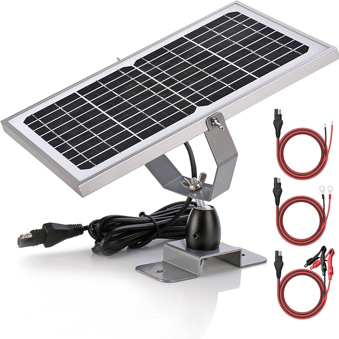 SUNER POWER 12V 30W Solar Battery Charger Maintainer, Built-in UltraSmart MPPT Controller, Adjustable Mount Bracket, Waterproof 30 Watt Solar Panel Kit for 12 Volt SLA Deey Cycle AGM Lifepo4 Battery