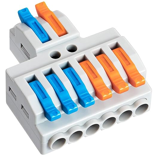 BOJKEON 10PCS 2 in 4 Out Lever Wire Connectors