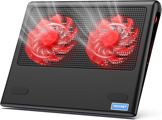TECKNET Laptop Cooling Pad - 12"-15.6" Laptop Cooler with Quiet Cooling Fan