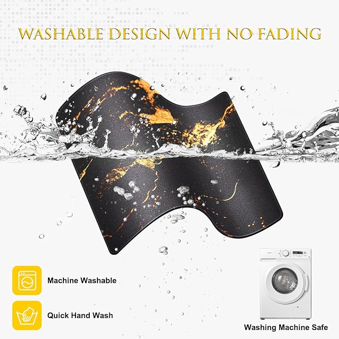 JIKIOU 3 Pack Mouse Pad with Stitched Edge,Portable Size-10.2x8.3in Gilding