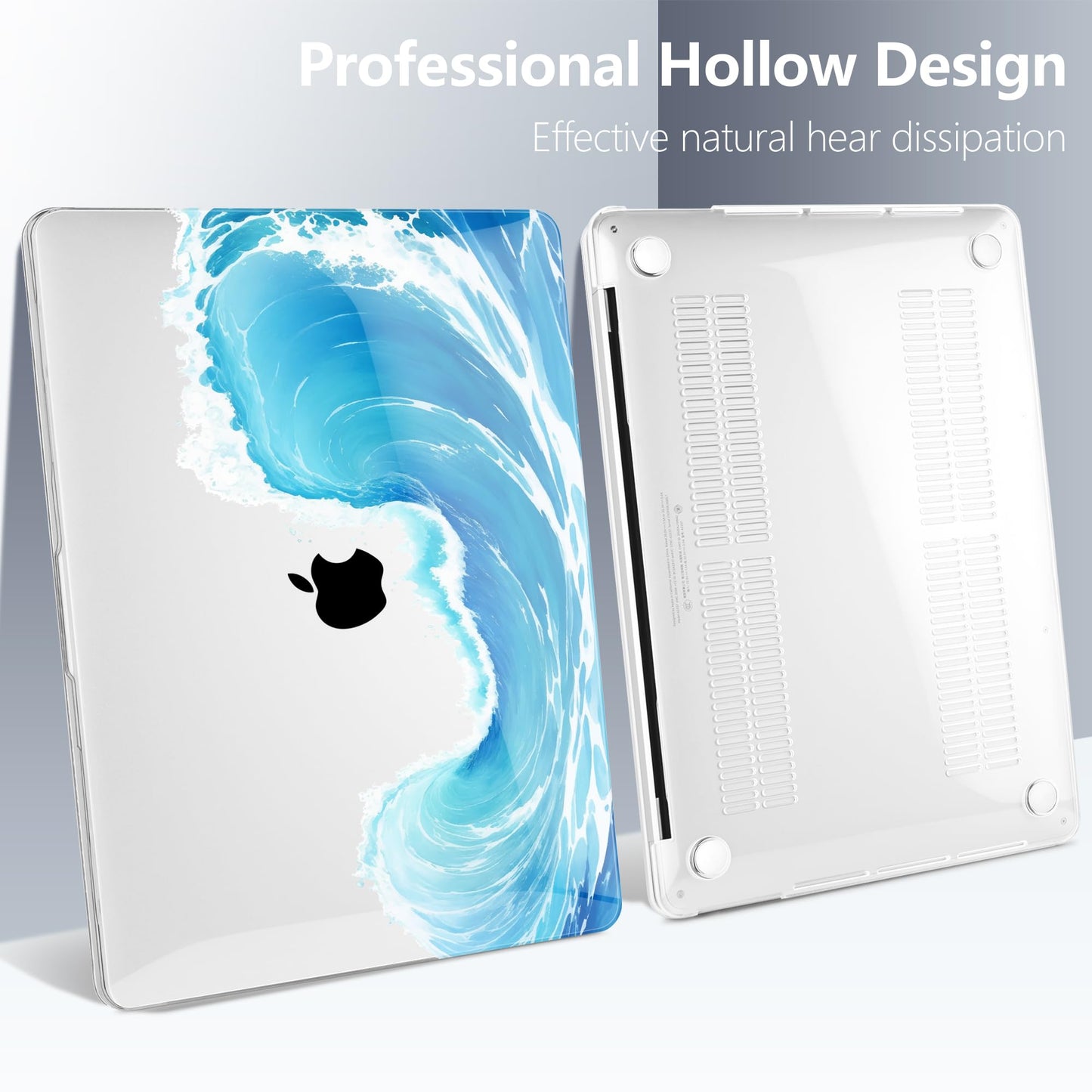 Batianda AstroGrid Case for MacBook Air 13 inch 2018-2020, Blue Waves