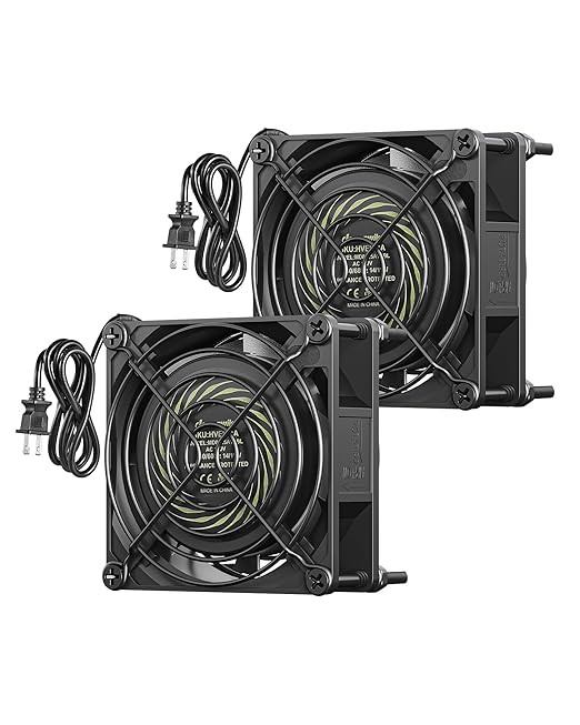 DEWENWILS Exhaust Fan 120V AC, Waterproof Ventilation Fan 30 Mesh Metal Filter, Dustproof DIY Cooling Fans for Reptile Pet Enclosures Cabinet, 2850RPM 90CFM UL Listed