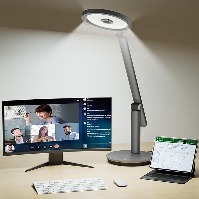 Honeywell H6 Desk Lamp for Home Office, Dimmable Reading Table Light