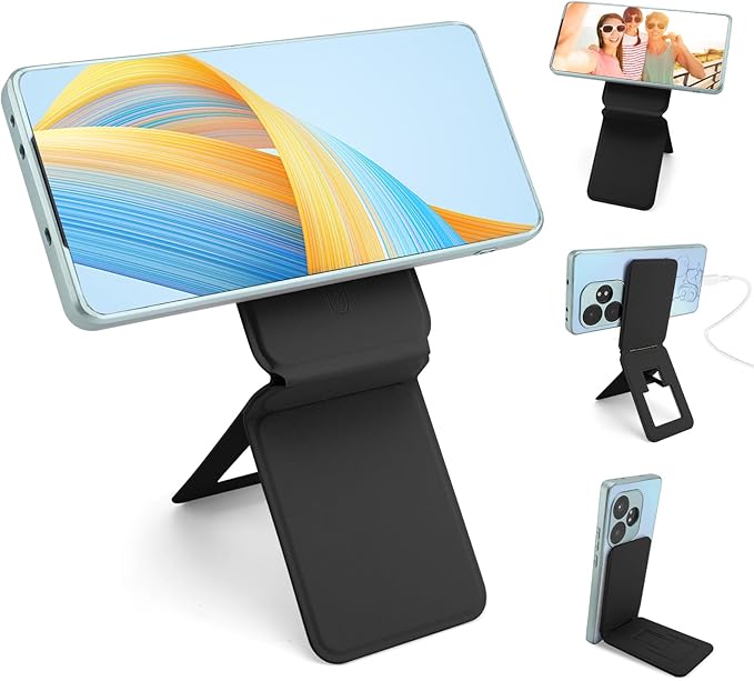 Magnetic Tripod Phone Stand, Slim Foldable Phone Holder for Iphone(Purple)