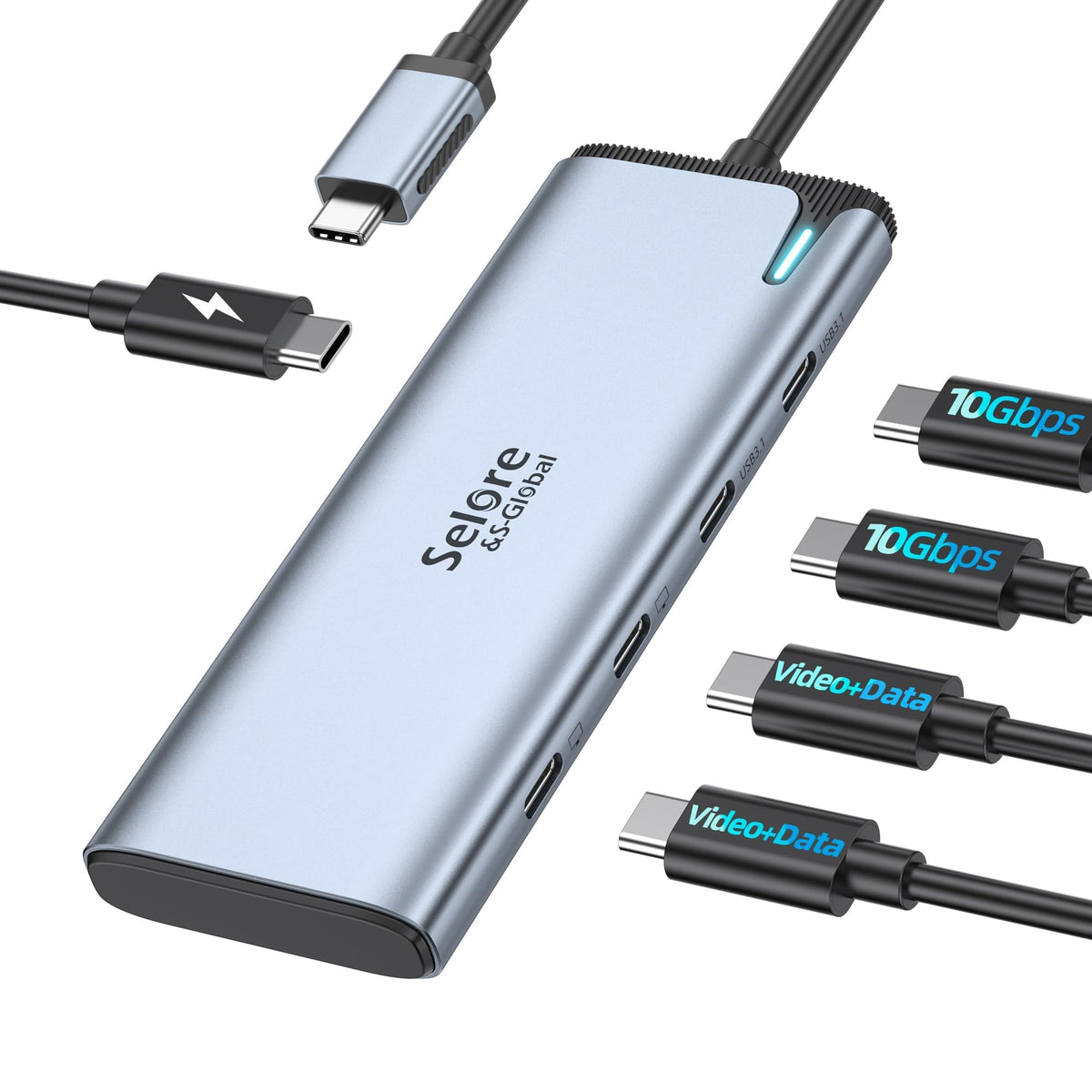 Selore Laptop Docking Station Dual HDMI Monitor 13-in-1 USB-C Dock