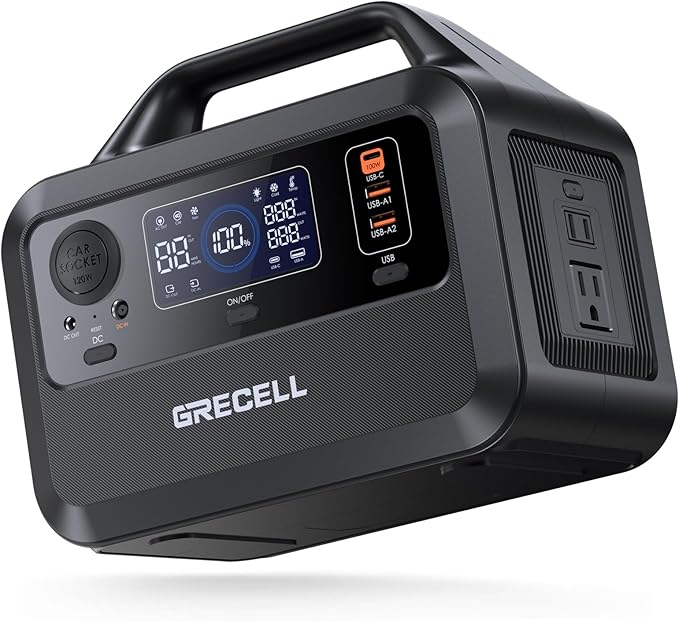 GRECELL 330W Portable Power Station with 100W Solar Panel