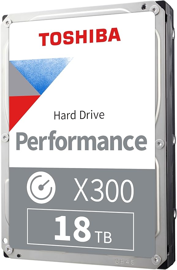 Toshiba X300 PRO 10TB High Workload Performance for Creative Professionals 3.5-Inch Internal Hard Drive – Up to 300 TB/Year Workload Rate CMR SATA 6 GB/s 7200 RPM 512 MB Cache - HDWR71AXZSTB