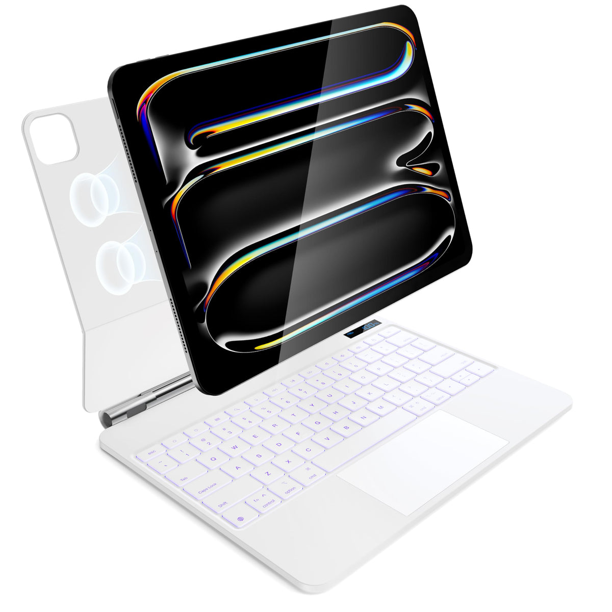 CSZZACME for iPad Air 13 inch M4/M3/M2 case with Keyboard, Magnetic Attach