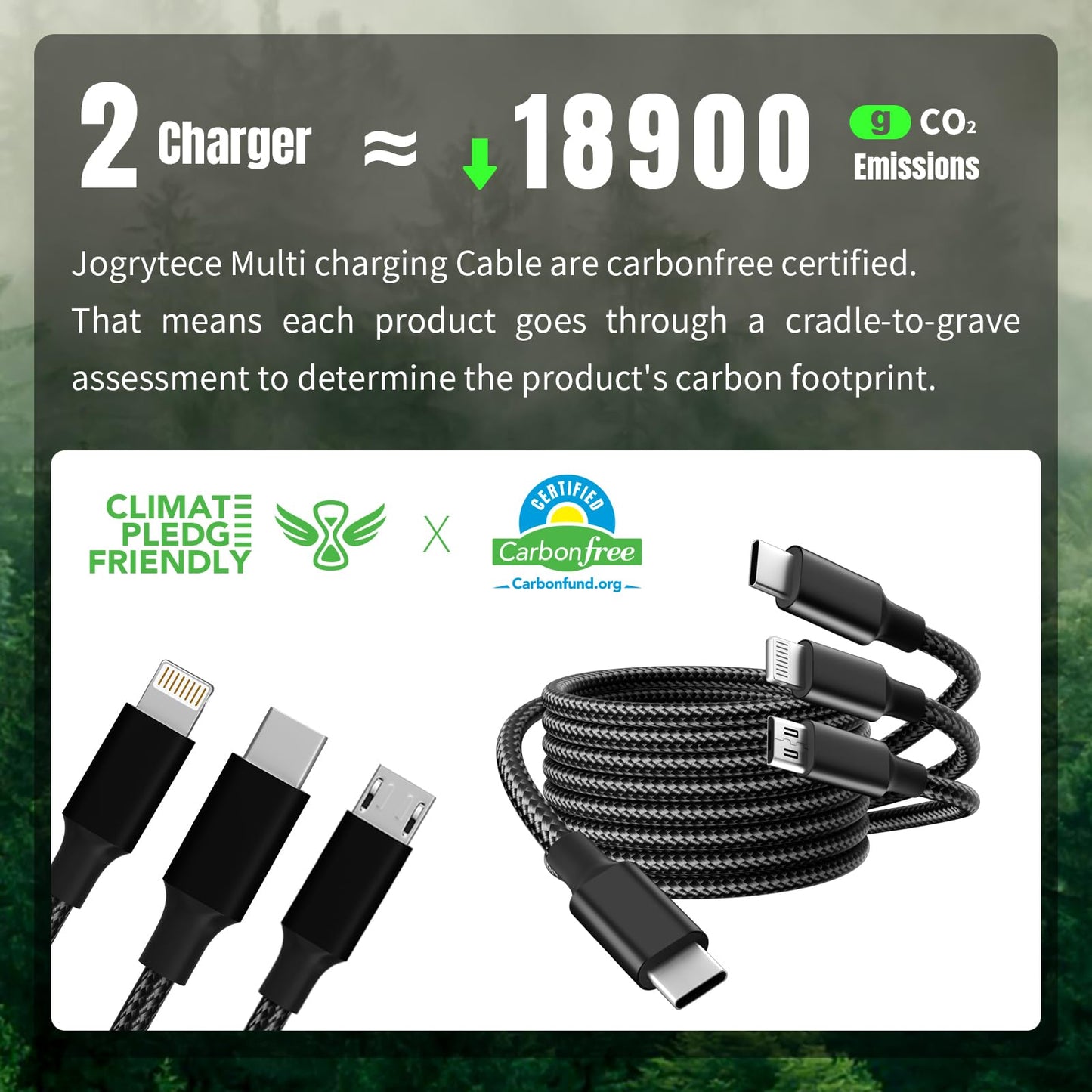 Travel Essentials,Dual Type-C 3 in 1 Multi Charging Cable, 4 FT Universal Charging Cables for All Devices, 2 USB-C/IP/Micro USB Port, Compatible with iPhone 17 16/15 Series/Phone/Tablet, Black