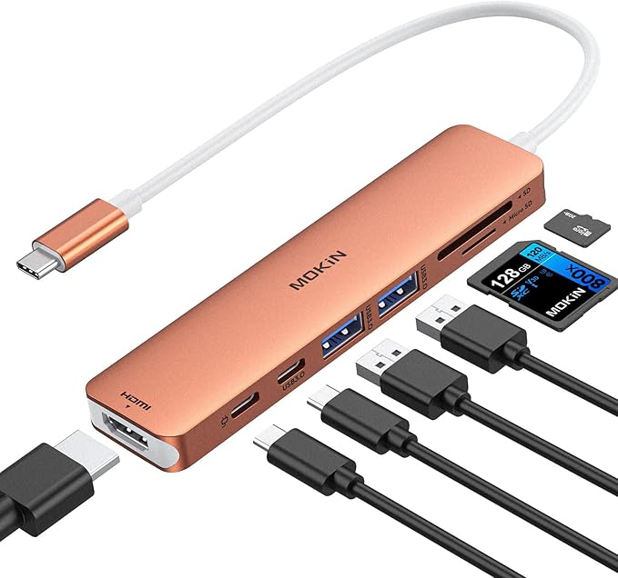 MOKiN USB C HDMI Dongle for MacBook Hub Adapter for Dell/Lenovo/HP Laptop