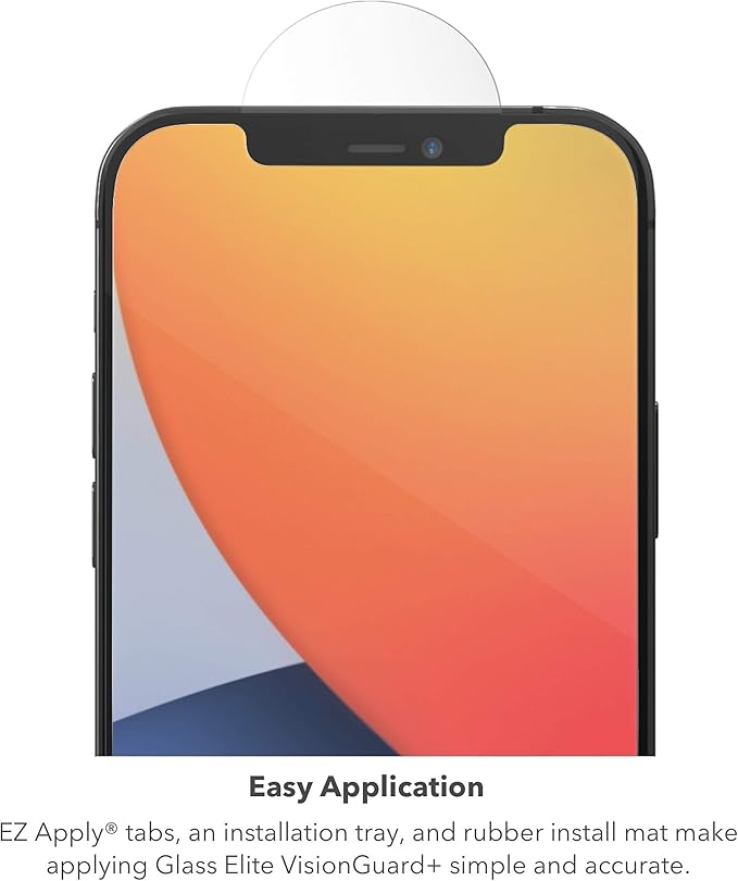 ZAGG InvisibleShield Glass Elite VisionGuard+ Anti-Microbial Screen Protector - for iPhone 12 Pro Max - Impact Protection, Scratch Resistant, Fingerprint Resistant, Smudge Resistant, Oil Resistant, clear (200106675)