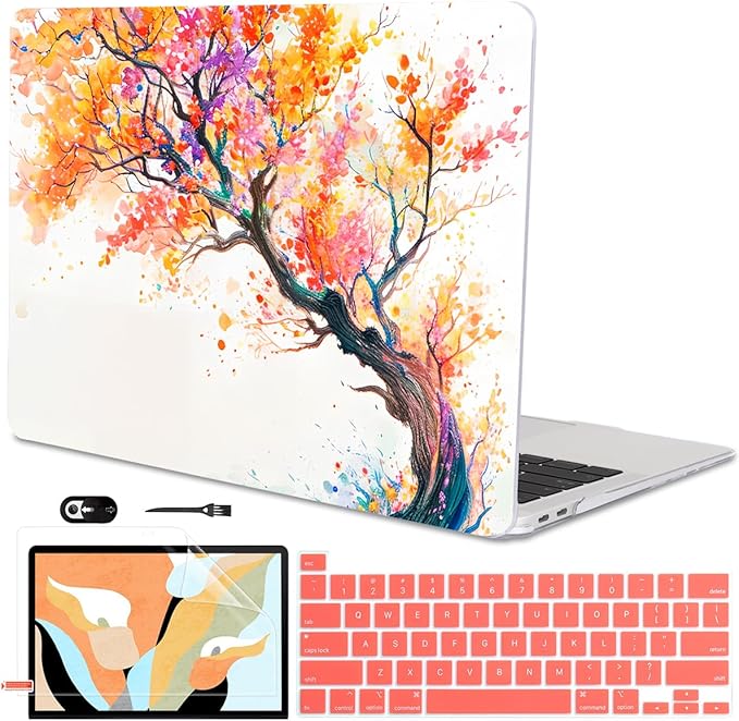 LCMOCICO for MacBook Pro 13 inch Case 2022 2021 2020 Release A2338 M2 M1 A2289 A2251, Printed Pattern Plastic Hard Shell Cover for MacBook Pro 13.3-inch Touch Bar Fits Touch ID